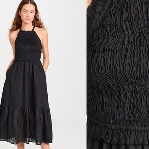 Sea cole smocked Midi Dress size M